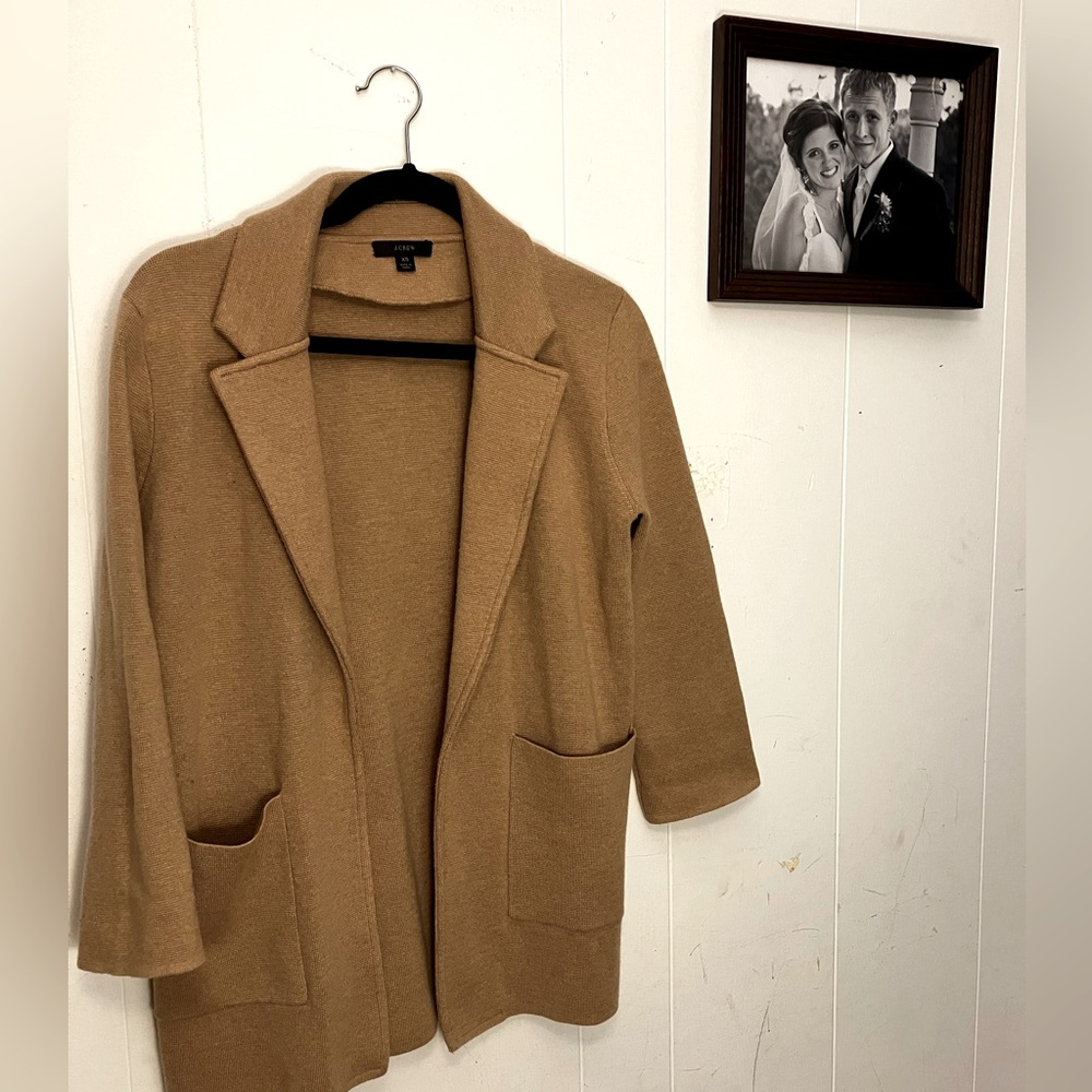 J. Crew - XS Sophie Sweater Blazer - camel